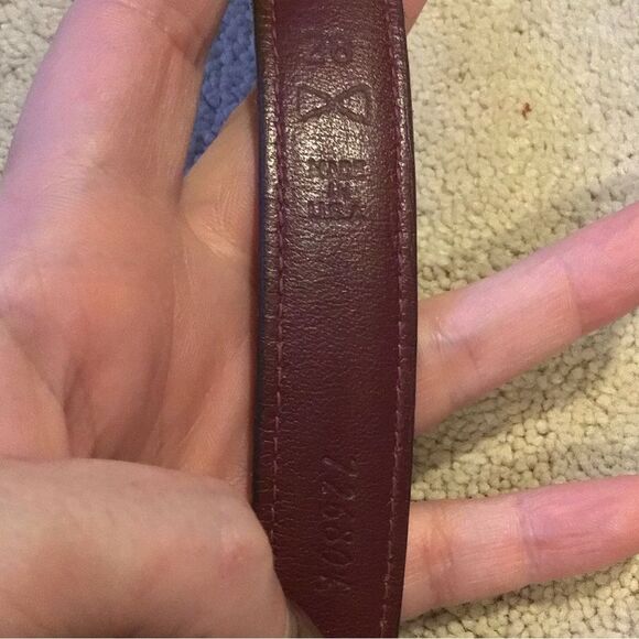 Trafalgar Vintage Brown leather Brass Bugle Buckle Belt Size 28 Small - Picture 4 of 4